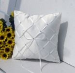 Wedding Day Ring Bearer Pillow -  Diamond ribbon pattern